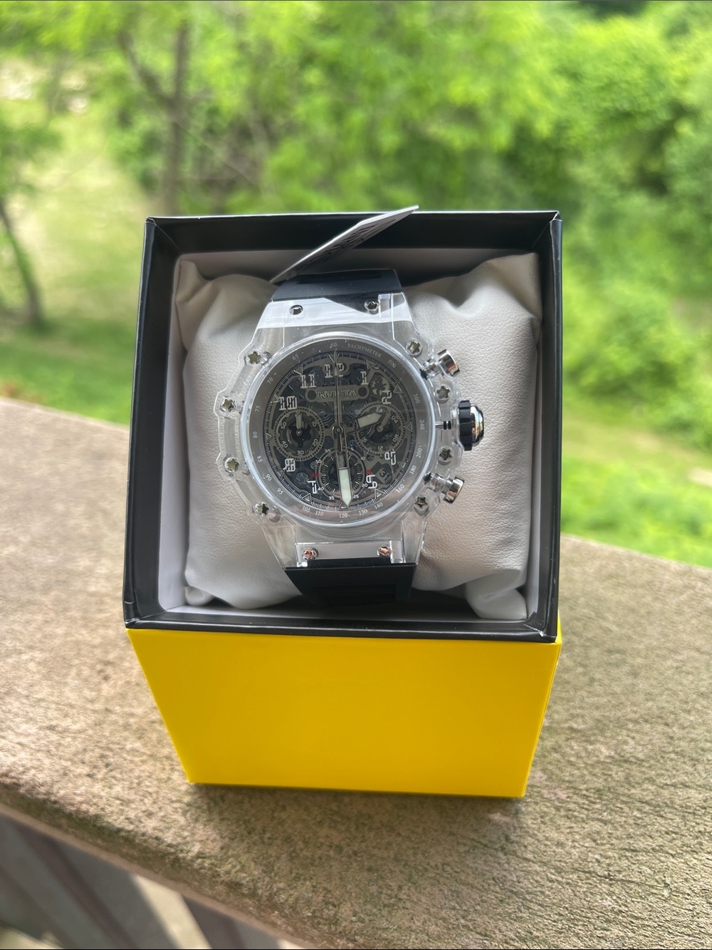 Invicta Activa Racing Vaulthan Men's Watch - 43.5mm, Clear Acrylic (Mod: 69681)